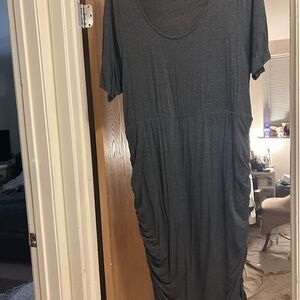 Gray Short Sleeve Dress